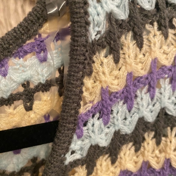 Crochet Knit Cropped Sweater NWT 1X - Picture 4 of 9